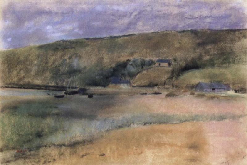 Edgar Degas Cliffs at the Edge of the Sea Norge oil painting art